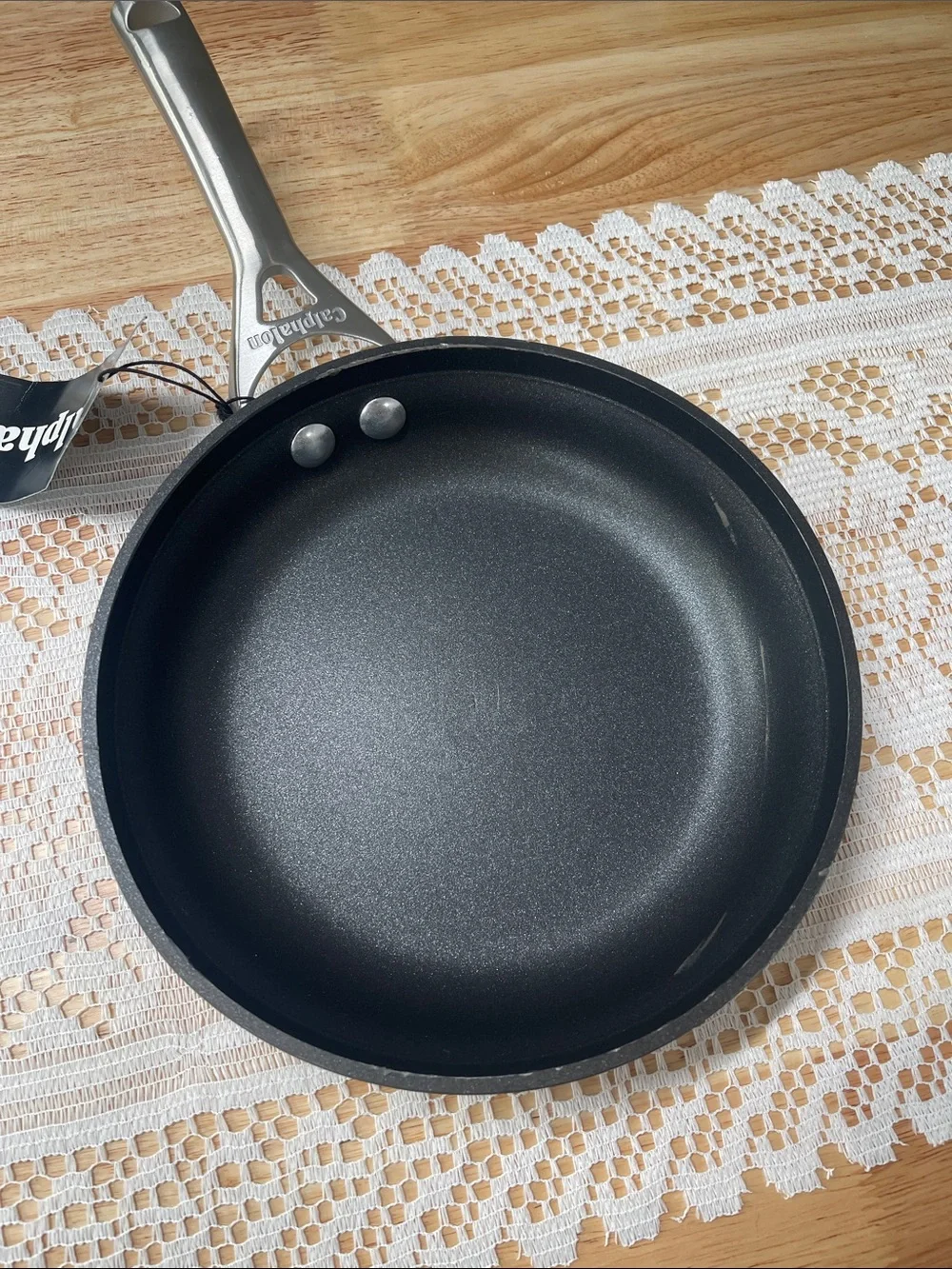 Calphalon Black Nonstick Skillet with Silver Handle